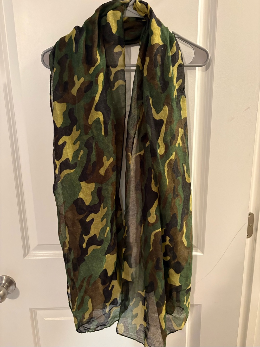 Camo Print Lightweight Scarf - Green Multi